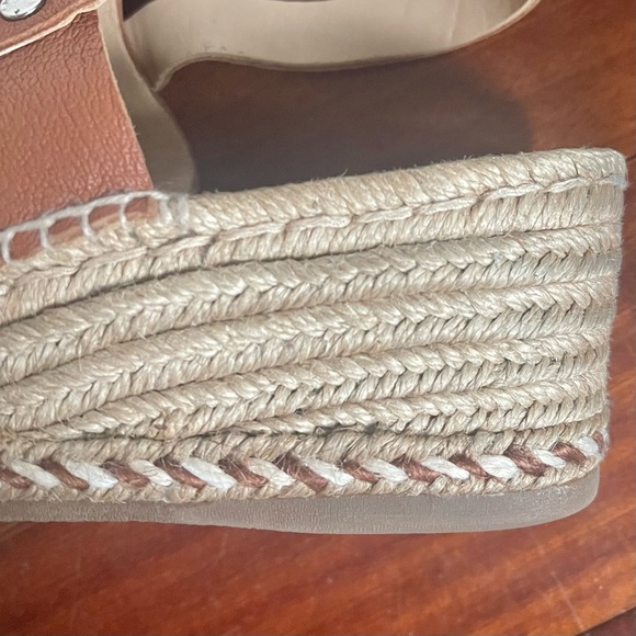 Rag & Bone Sayre Espadrille Wedge Sandals Leather Brown 6.5  37 Quiet Luxury - Picture 10 of 11
